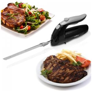 Faca Elétrica em Aço Inoxidável, 110v, NUTRICHEF AZPKELKN8, Preto