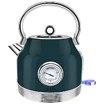 ZKIAH Chaleira Elétrica 1.7L, Aço Inoxidável, c, Desligamento Automático e Interruptor de LED, 110V, 1200W, Verde