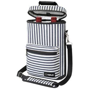 Bolsa Térmica Para Transporte de Vinhos até 2 Garrafas, Branca, OPUX, Branco