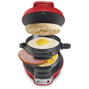 Sanduicheira, Antiaderente, 600W, 110v, HAMILTON BEACH 25476, Vermelho