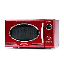 Micro Ondas de Bancada Retrô 25L com 12 Programas e Relógio Digital, 110V 800W, Nostalgia RMO4RR, Vermelho