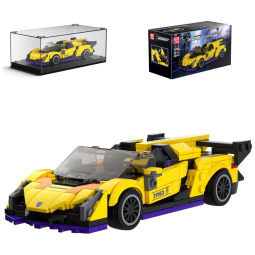 Kit de Construção Carro Lamborghini com 365 Peças e Vitrine de Acrílico para Crianças Acima de 8 Anos e Adultos, Mold King