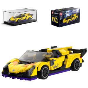 Kit de Construção Carro Lamborghini com 365 Peças e Vitrine de Acrílico para Crianças Acima de 8 Anos e Adultos, Mold King