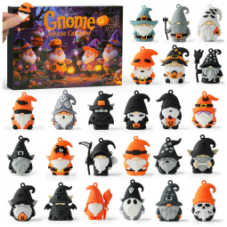 Calendário do Advento de Gnomos 2025, Calendário de Contagem Regressiva para o Halloween, com 24 Figuras Colecionáveis de Gnomos, OFRYH