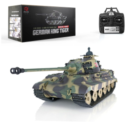 Tanque de Guerra TOUCAN RC HOBBY German King Tiger 3888A com Controle Remoto, Escala 116, Camuflado