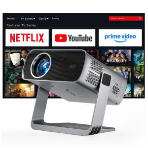 Projetor Smart XuanPad Cinza Suporte 4K Nativo 1080P Foco Automático WiFi Bluetooth Suporte 360°