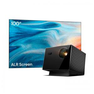 Projetor 4K a laser VisionMaster Max Valerion com tela fixa Fresnel ALR 100 polegadas ganho 1.8 rejeição de luz ambiente 110V