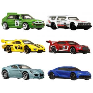 Hot Wheels Car Culture Premium 6Pack, Conjunto com 6 Veículos de Estilo Europeu em Escala 1:64 com Decorações Exclusivas - Mattel
