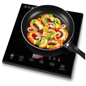 Cooktop de Bancada por Indução com 17 Níveis de Potência e Temporizador 1800W, 110v, KXITGSIMRE, Preto