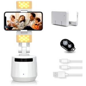 YENDILI Suporte para Celular com Rastreamento de Rosto 360 Automático, Branco