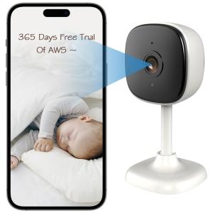 Câmera de Segurança Interna 1080P WIFI com Modo Privacidade e 2 Vias de Áudio, AMOROM, Branca