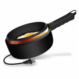 Panela Elétrica PRO Ceramax 1.5L Preta com Vaporizador, Revestimento Cerâmico Antiaderente, Controle de Temperatura, Voltagem 110V