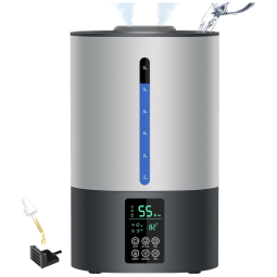 Umidificador 6L com Visor Digital, Difusor de Óleo Essencial, Silencioso e Bico de 360° para Ambientes até 50m², 110V, Coolfiqu