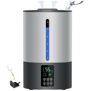 Umidificador 6L com Visor Digital, Difusor de Óleo Essencial, Silencioso e Bico de 360° para Ambientes até 50m², 110V, Coolfiqu