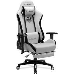 GTRACING Cadeira de Escritório Gamer Ergonômica, Reclinável e Ajustável, Branca