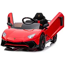 Carro, Carrinho Elétrico 1 Assento, 12V, com Controle Remoto, Vel 3 km por hora, Idade 3, KIDZONE, Vermelho