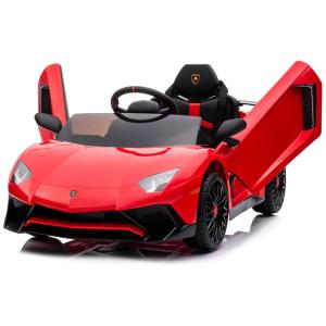 Carro, Carrinho Elétrico 1 Assento, 12V, com Controle Remoto, Vel 3 km por hora, Idade 3, KIDZONE, Vermelho