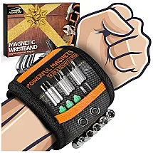 Pulseira Magnética para Pregos, Parafusos e Chaves, HANPURE, Preto