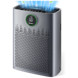 Purificador de Ar para Ambientes até 120m² com Sensor de Qualidade PM2.5, Modo de Suspensão, Aromaterapia e Saída de Ar de 360°, 110V