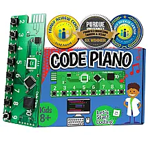 Piano Codificador: Brinquedo STEM para Crianças e Adolescentes. Aprenda Programação em C com 40 Projetos Online e Músicas em MIDI.