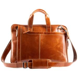Bolsa, Maleta de Couro Masculina para Laptop, LIBERTY LEATHER NL 06, Marrom