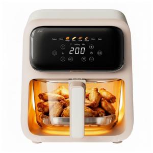Fritadeira elétrica Air Fryer em Vidro 4,0 L TempWare Creme 1200W 110V Controle até 204°C