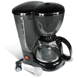 Cafeteira Elétrica Programável Portátil Capacidade até 10 Xícaras 12V Proteção Anti Gotejamento e Fervura, SCHUMACHER 1229, Preto