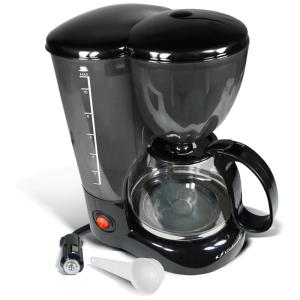 Cafeteira Elétrica Programável Portátil Capacidade até 10 Xícaras 12V Proteção Anti Gotejamento e Fervura, SCHUMACHER 1229, Preto