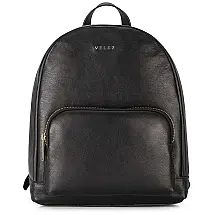 Mini Mochila Feminina de Couro Conversível para Bolsa de Ombro, VELEZ, Preto