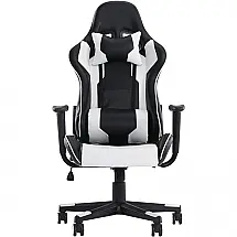 Cadeira Gamer Reclinável e Giratória com Apoio para Lombar, JOUUQZ, Branca
