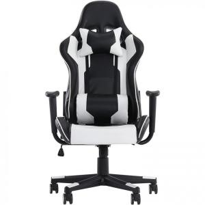 Cadeira Gamer Reclinável e Giratória com Apoio para Lombar, JOUUQZ, Branca