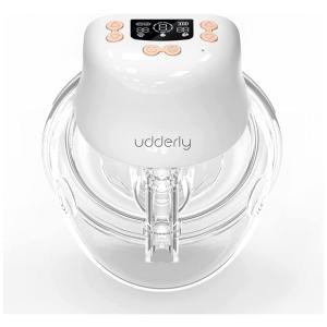 Bomba Tira Leite Unica Elétrica Portátil e Recarregável com 3 Modos e 9 Níveis de Sucção, UDDERLY, Branco