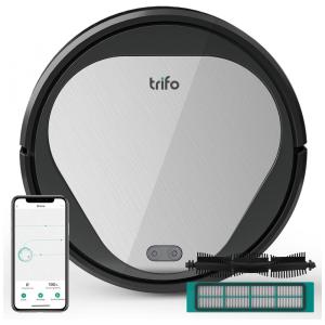 Aspirador de Pó Robô Emma Inteligente e Automático 3000Pa 110M de Ação com Alexa e Wi Fi, 110v, TRIFO, Preto