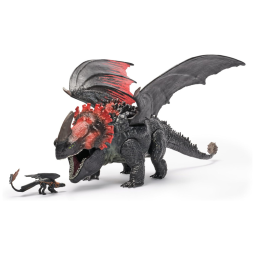 Dreamworks Dragons: Berk Universe Red Death Devouring Fury - Boneco de Dragão Banguela