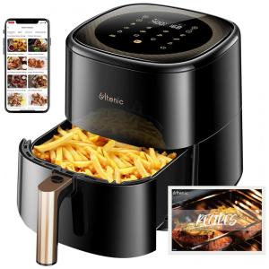 Air Fryer Fritadeira Elétrica 5L com Painel Digital, 1500W, 110v, ULTENIC K10, Preto