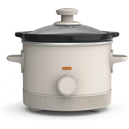 BELLA Slow Cooker 1,5L com 3 Temperaturas, Revestimento Cerâmico Antiaderente e Tampa de Vidro Temperado