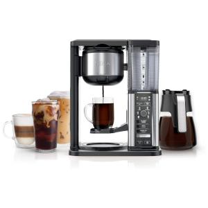 Cafeteira Elétrica Programável Especial, com Jarra de Vidro de 50 Oz, Acabamento e Aço Inoxidável, NINJA CM401, Preto