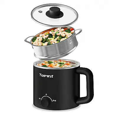Panela Elétrica Topwit Preta 1,6L
