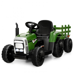 Carro Elétrico Infantil 1 Assento com Controle Remoto, 3 Marchas, USB e Luzes LED, 12V, Costzon, Verde