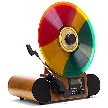 Vitrola Toca Discos com Plataforma Velocidades, sem fio, 78 RPM, 3, 110v, FUSE Rad Vert 3, Marrom