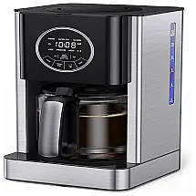 FineSky Cafeteira Elétrica Programável 2.8L, c, Painel Digital, 1000W, 110V, Preta