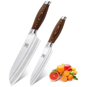 Conjunto de Facas, 2 Peças, Aço Inoxidável, MSY BIGSUNNY, Marrom