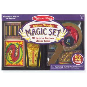 Kit Truques de Magica Infantil de Madeira Maciça com 10 Truques Clássicos para Crianças Acima de 8 Anos, Melissa & Doug