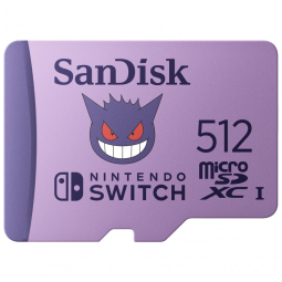 Cartão de memória SanDisk microSDXC 512GB Pokémon Gengar para Nintendo Switch
