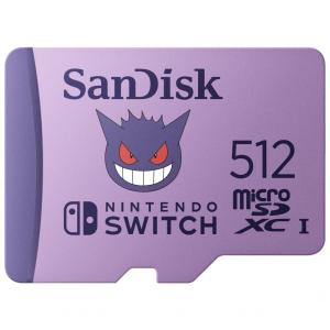 Cartão de memória SanDisk microSDXC 512GB Pokémon Gengar para Nintendo Switch