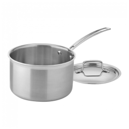Panela em Aço Inoxidável com Tampa e Capacidade de 3,7L, Cuisinart Multiclad Pro MCP194-20N, Prata