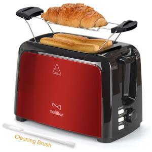 Torradeira Elétrica Multifun, C, Rack, 2 Fatias, Aço Inoxidável, 7 Níveis Sombra, Vermelho, Preto 110V