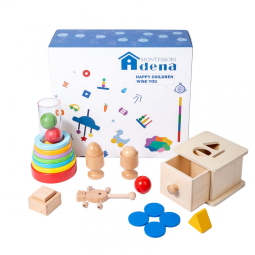 Kit de Brinquedos Montessori para Bebês de 9 a 15 Meses, Adena Montessori