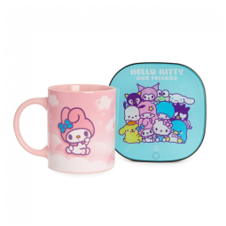 Aquecedor de Caneca, Tema Hello Kitty com Desligamento Automático, Inclui Caneca, 110V 16W, Uncanny Brands, Rosa