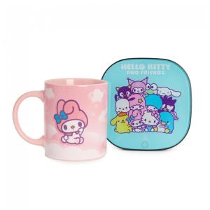 Aquecedor de Caneca, Tema Hello Kitty com Desligamento Automático, Inclui Caneca, 110V 16W, Uncanny Brands, Rosa